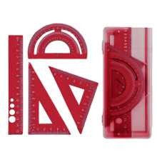Leichtes Aluminium-Geometrie-Werkzeug-Set, 4-teilig, für-Rot