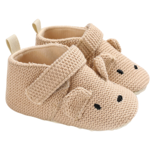 1Paire Chaussures Bébé Automne Coton Respirant Khaki 2