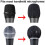 200Ud Cubiertas No Tejido Micrófono Negro Protector Mic Karaoke 10