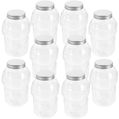 10Pièces Bouteilles Transparentes Pour Jus, Lait