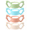 4Pièces Poignées Ergonomiques Silicone Bébé Durable Coloré 1