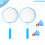 4 Pcs Colored Badminton Racket Set For Kids With 2 Blue Shuttlecocks 9