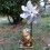 Garten-Außenstatuen, Rasendekoration, Eulenstatue, 5