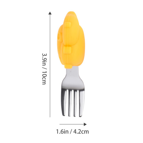 1Ensemble Bébé Acier Inoxydable Silicone Orange 1