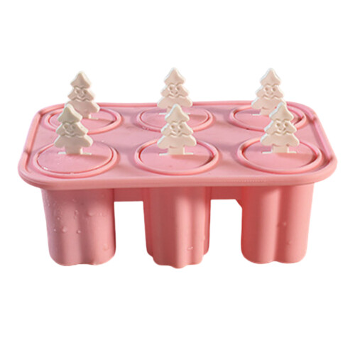 Silicone Ice Popsicles Molds With Quick Releases Feature-Pink L