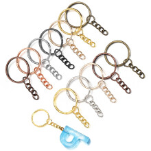 1Set Kit Portachiavi Fai-Da-Te Metallo Colorati Per