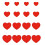 24Pz Applique Ricamate A Forma Cuore Rosse Per Patch 11