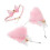 1Ensemble -Tête Oreilles De Chat Rose En 1