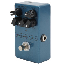 Delay-Effektpedal, Metall, dunkelblau, magnetisch,