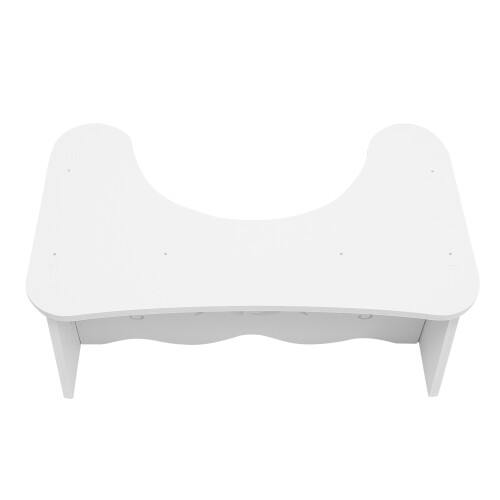 White PVC Stable Toilet Stool Thick Material Home Foot Support 1