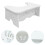 White PVC Stable Toilet Stool Thick Material Home Foot Support 7