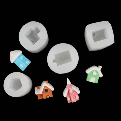 Moule en Silicone pour cabane 3D, 4 pièces/ensemble, moules à 1