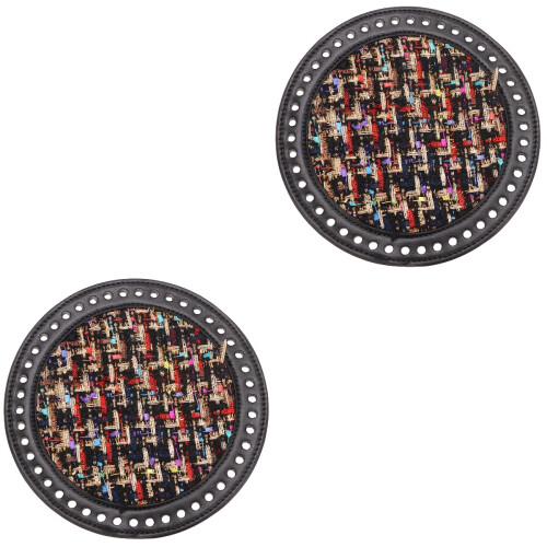 2Pcs Black Bag Bottom Pad Durable PU Material for DIY Bags 2