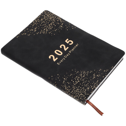 Agenda 2025 Nera in PU Notebook Per E Scrittura 1