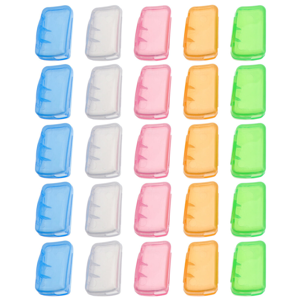 Happyyami 30Pcs Portable Plastic Toothbrush Head Cover For Home Travel Camping
