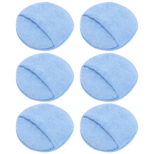 6St Blauwe Polymicrovezel Polijstpad Met Spons, Autowas Applicator