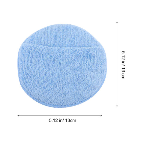 6St Blauwe Polymicrovezel Polijstpad Met Spons, Autowas Applicator 2