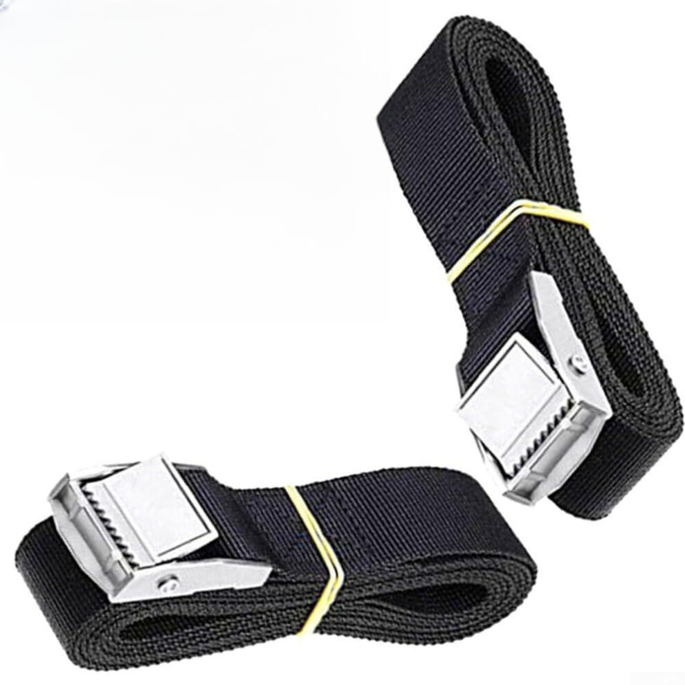 Cargo Tie Down Straps 2Pack 25Mm X 2M Nylon Roof Rack Straps Zinc Alloy Cam Buckle For Canoe Surfboard Luggage Transport 9119770046871