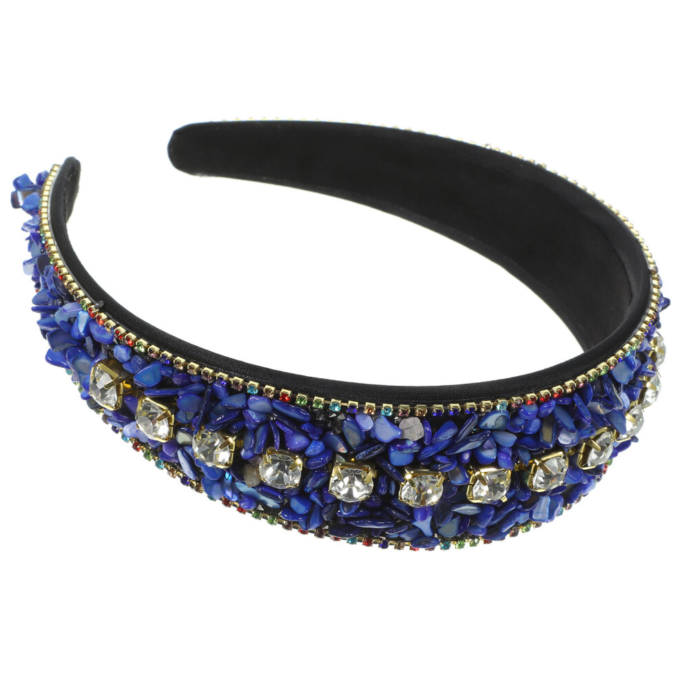 Cerchietto Imbottito Scuro Con Decorativi Per