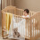 Wall-Mounted Storage Bag Breathable Baby White Cradle 11