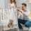 Wall-Mounted Storage Bag Breathable Baby White Cradle 8