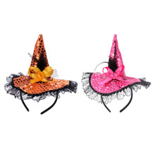 2Pcs Witch Hat Headbands For Halloween Hair Decoration