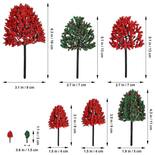 38 Pcs Model Building Trees For Train Scenery And Diy Decor 2