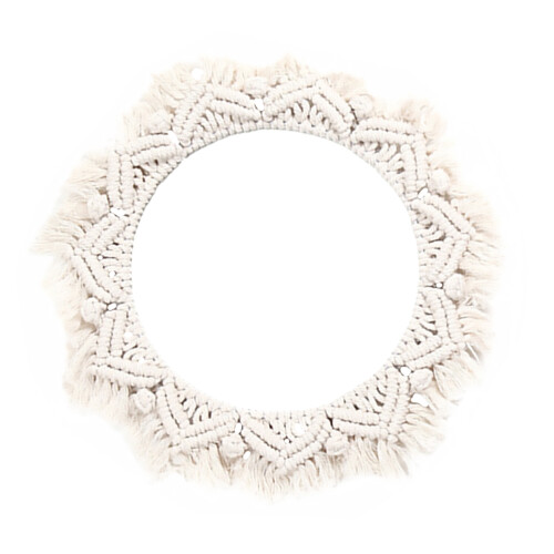 Wall Hanging Mirror Tapestry Decorative Simple Style Makeup Mirror