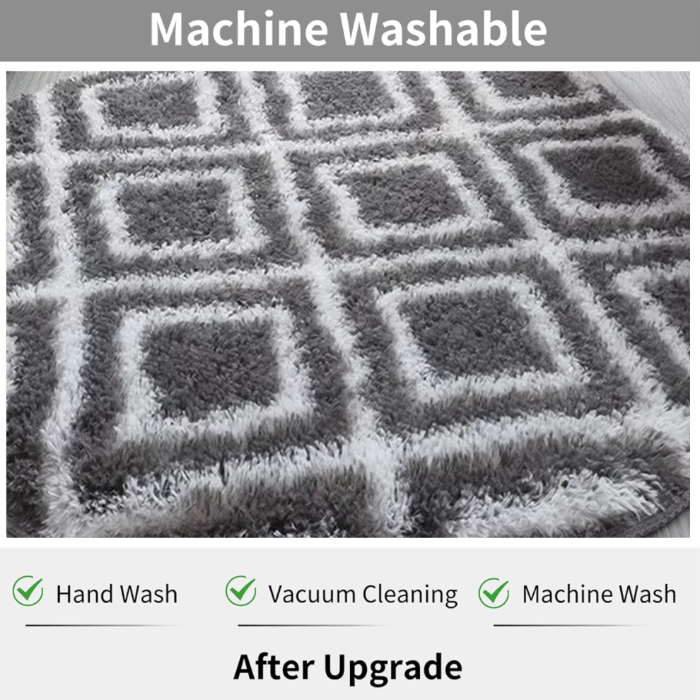Charming Rainbow Fluffy Rugs, Soft Plush Area Rugs for Versatile Spaces, Including Kids' Bedrooms, Girls' Rooms, Nurseries, Toddlers' Areas, Playrooms