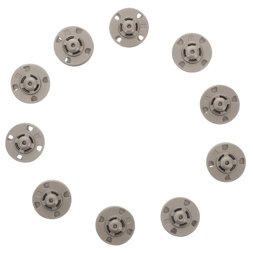 10Pz in Metallo Argento Per Riparazioni E Borse