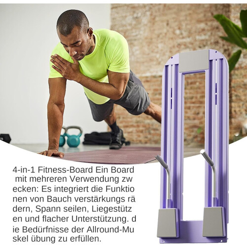Foldable Push Up Board, 4in1 Training Board with Tension Rope, NonSlip, 1