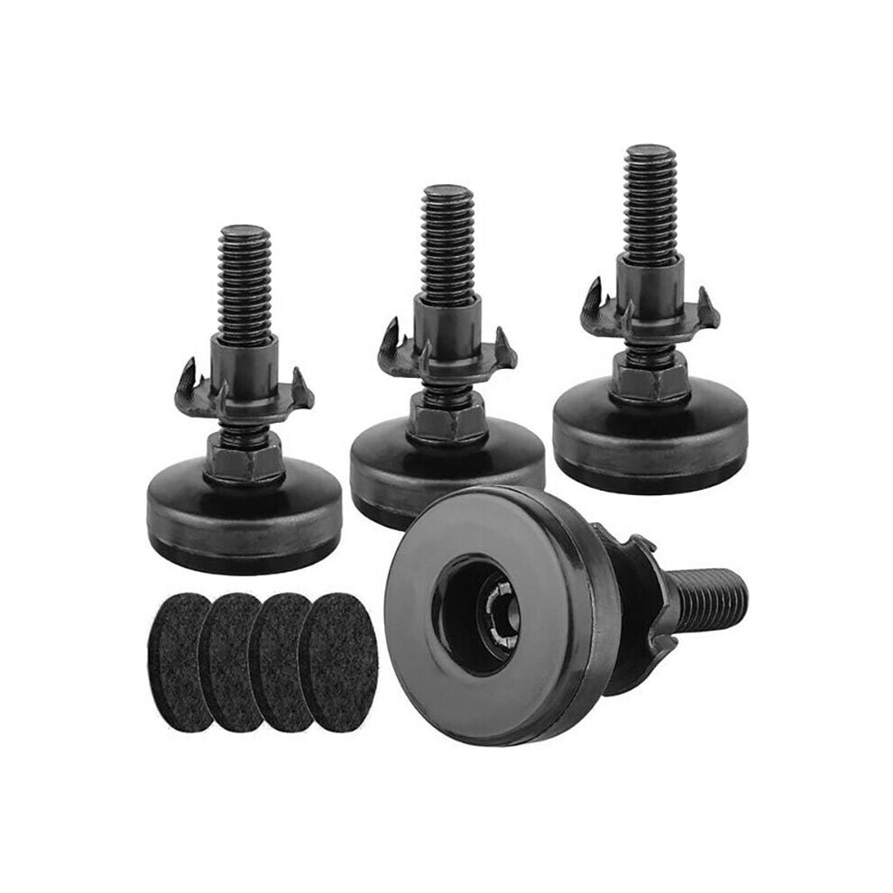 Heavy Duty Furniture Levelers, Furniture Leveling Feet Adjustable For Wobble-Free Stability, Round Rubber Feet Reduce Friction And Noise For Commercia 9436597633696