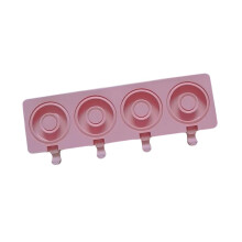 Doughnuts Shape Silicone Mold 4 Cavity Ices Cream Mold-Pink