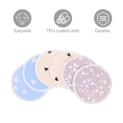 1Set Polyester Reusable Breast Pad Washable Feeding Cushions for Moms 2