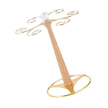 Compacts Vertical Wine Glass Organizers Rack Metal-Gold