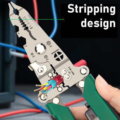 High Accuracy Wire Strippers Cutter with-Splitting pliers 2