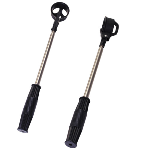 2pcs Golf Course Tools Ball Picker Stainless Steel Black