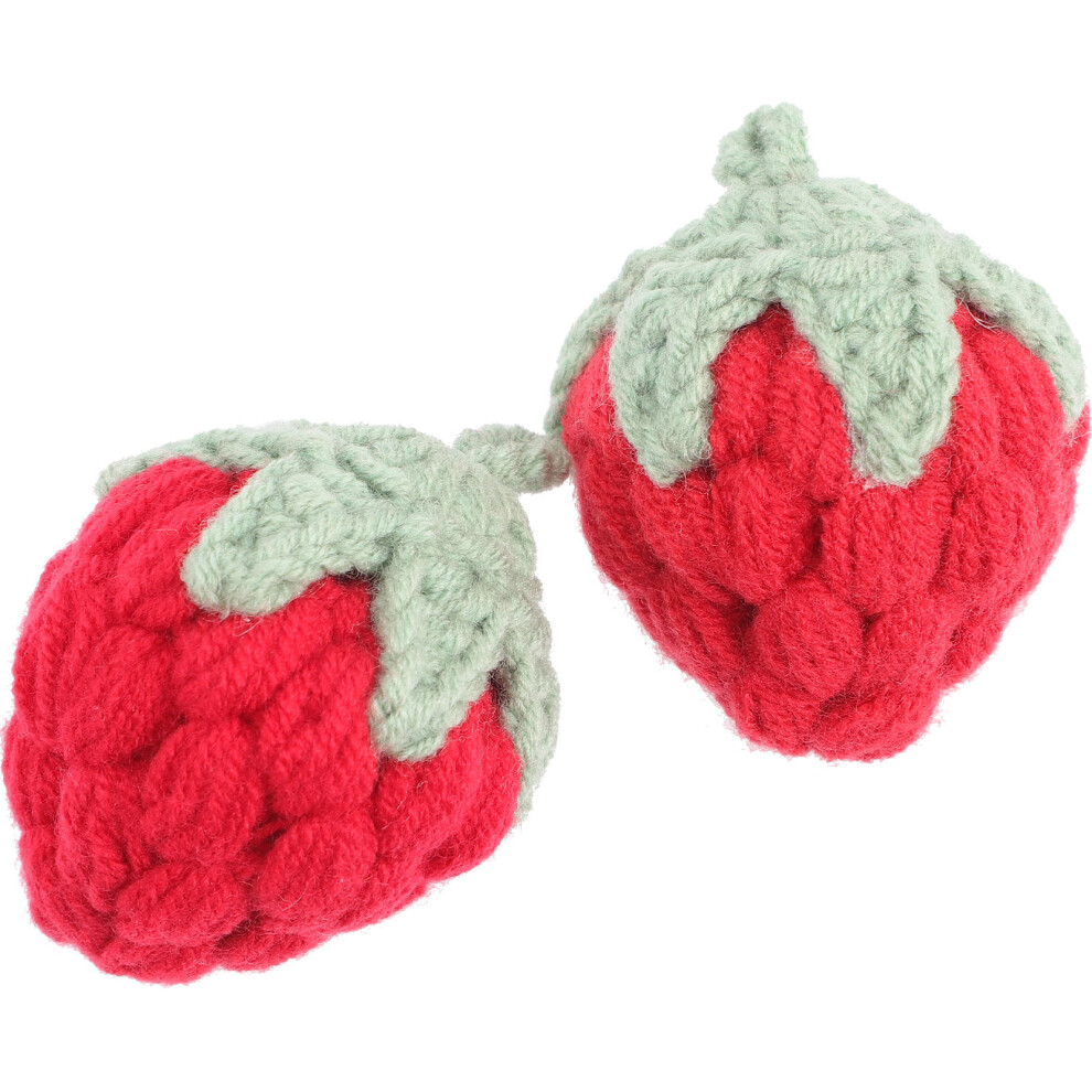 2Szt Kolorowe Ozdoby Do WłOsóW I BrelokóW Truskawka Z MięKkiej WłóCzki-image