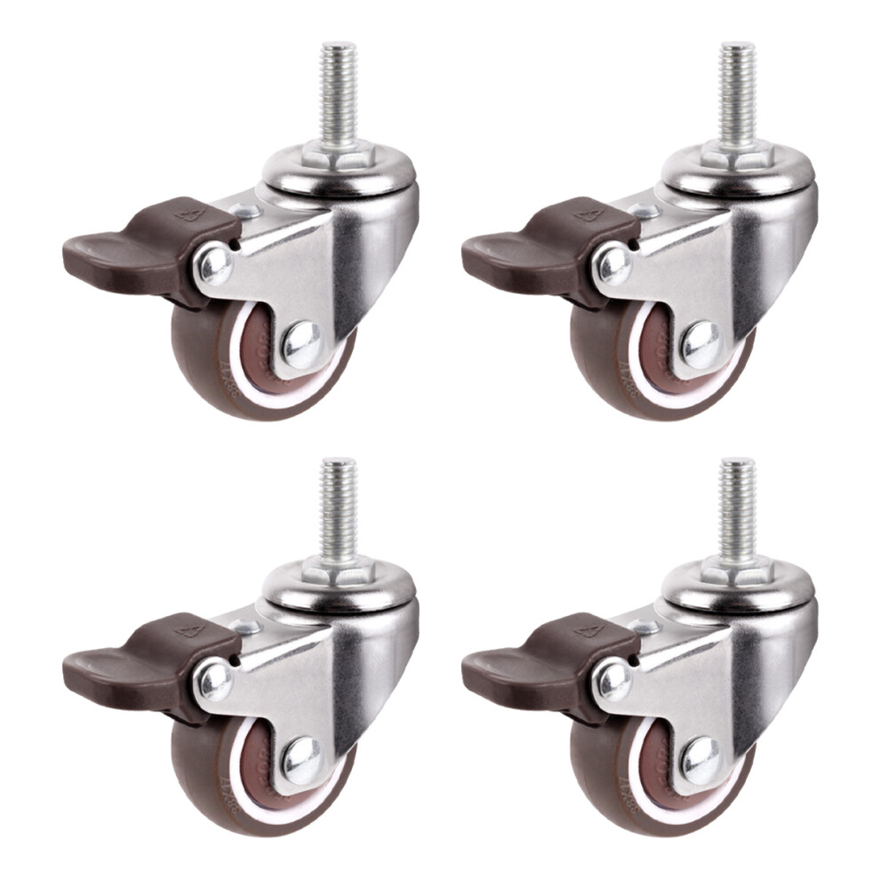 Swivel Stem Casters, Thermoplastic Elastomer Tread Ensures Quiet, Scratch-Free Operation For Furniture Cabinet, Hardwood Floors, Heavy Duty Load Capac 9436597634136