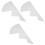 3pcs Acrylic Christmas Tree Sewing Stencils 9