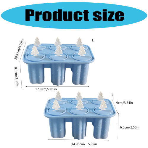Ice Popsicles Molds Space Saving Design-Fresh and green L 1