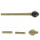 in Zinco Con Pietra Nera Decorativa Per 7