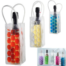 Bottle Cooler Bottles Cooler Bag PVC Red Ice Bag with Ice Gel for Freezing Champagne Cooler Cooler Random Colour