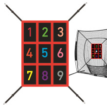 Strike Zone Target for Pitching Net Numbered Strike Zone Fully Adjustable Pitching Target Team Training Aid