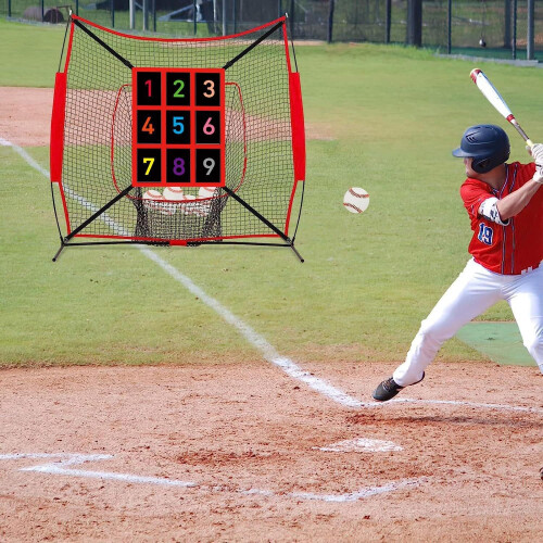 Strike Zone Target for Pitching Net Numbered Strike Zone Fully Adjustable Pitching Target Team Training Aid 1
