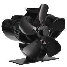 Ventilator pentru sobă pe lemne alimentat de căldură, ventilator silențios cu 5 palete îmbunătățit pentru o distribuție eficientă a