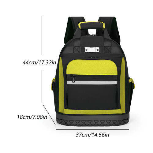 Large Capacity Tool Storage Backpack Waterproof-  Yellow 2