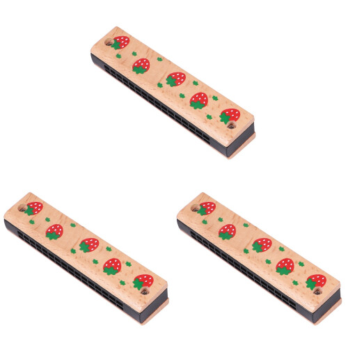3St Harmonica Lichtgroen Leerinstrument Baby Speelgoed 1