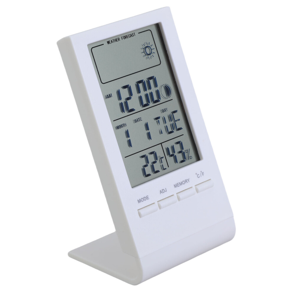 Desktop Temperature Humidity Meter Gauge For Baby Room- White