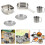 1 Set Stainless Steel Portable Camping Cookware Pot 4